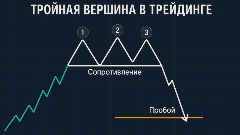 Паттерн тройная вершина в трейдинге: как определить и торговать